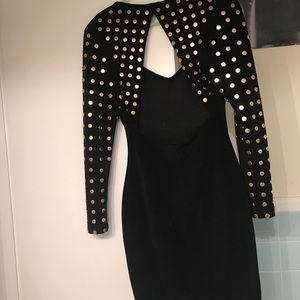 Sexy Vintage 80s Bodycon Dress with studs